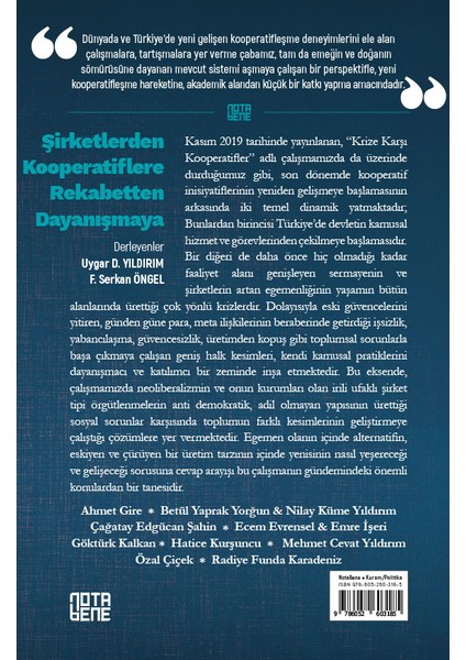 Şirketlerden Kooperatiflere, Rekabetten Dayanışmaya – Tartışmalar, Deneyimler - F. Serkan Öngel - Uygar Dursun Yıldırım fiyatları