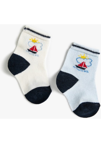 Erkek Bebek Baskılı Çorap Seti