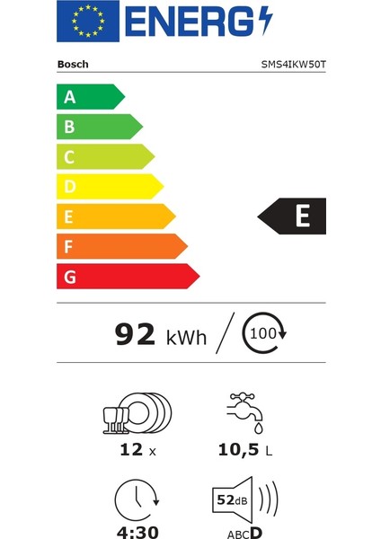 SMS4IKW50T 4 Programlı Bulaşık Makinesi