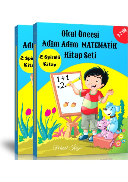 Okul Öncesi Adım Adım Matematik Kitap Seti - Murat Kuzu (Ciltli)