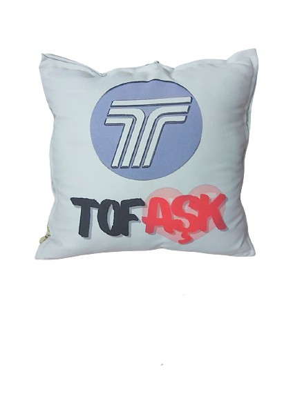 Tofaşk Tofaş Baskılı Battaniyeli Yastık Opsiyonel Kırlent