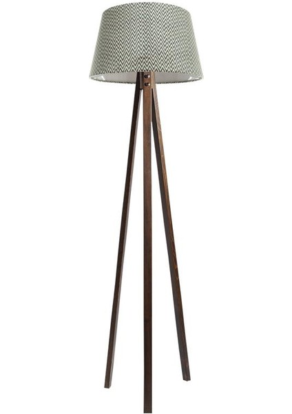 Düz 3 Ayak Tripod Lambader Abajur Avize Aydınlatma Ahşap Ceviz Ağaç Country Dekor Lamba Aplik Masif Doğal