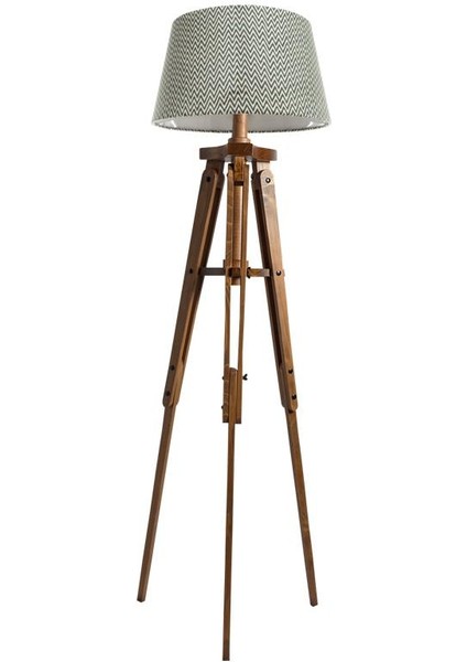 Piega Tripod Lambader Abajur Avize Aydınlatma Ahşap Naturel Ağaç Country Dekor Lamba Aplik Masif Doğal