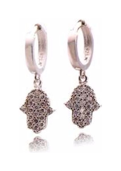 Fatma Ana Eli 925 Ayar Gümüş Küpe