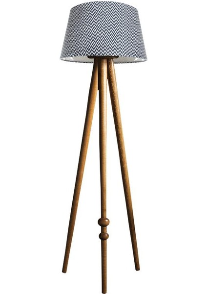 Round Leg Tripod Lambader Abajur Avize Aydınlatma Ahşap Naturel Ağaç Country Dekor Lamba Aplik Masif Doğal