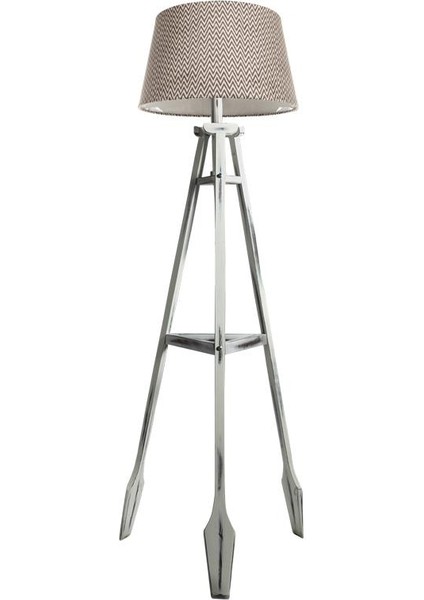Remi 3 Ayaklı Tripod Lambader Beyaz Ahşap Köşe Lambası Abajur Avize Aydınlatma Ahşap Siyah Ağaç Country Dekor Lamba Aplik Masif Doğal