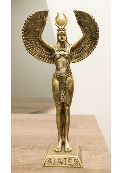 Antioch Artdesign Mısır Tanrıçası Isis Biblo 33 cm Tasarım Isis Heykel Ev Dekor Hediyelik Eşya