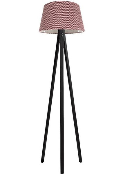 Düz 3 Ayak Tripod Lambader Abajur Avize Aydınlatma Ahşap Siyah Ağaç Country Dekor Lamba Aplik Masif Doğal