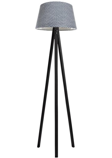 Düz 3 Ayak Tripod Lambader Abajur Avize Aydınlatma Ahşap Siyah Ağaç Country Dekor Lamba Aplik Masif Doğal