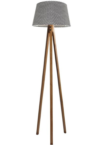 Düz 3 Ayak Tripod Lambader Abajur Avize Aydınlatma Ahşap Naturel Ağaç Country Dekor Lamba Aplik Masif Doğal