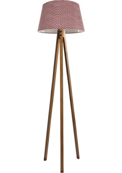 Düz 3 Ayak Tripod Lambader Abajur Avize Aydınlatma Ahşap Naturel Ağaç Country Dekor Lamba Aplik Masif Doğal