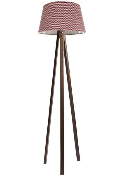 Düz 3 Ayak Tripod Lambader Abajur Avize Aydınlatma Ahşap Ceviz Ağaç Country Dekor Lamba Aplik Masif Doğal