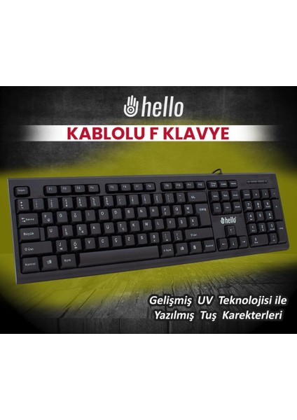 HL-4809 Standart USB Türkçe F Klavye