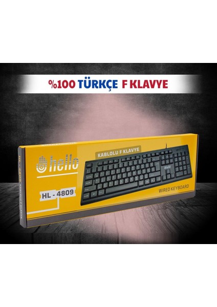 HL-4809 Standart USB Türkçe F Klavye