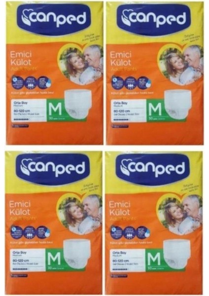 Emici Külot Medium 30'lu Paket 4'lü