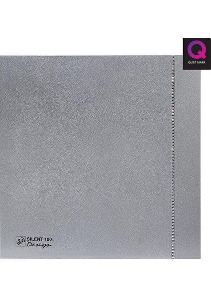 Dekoratif Gümüş Swarovski Havalandırma Fanı Silver Swarovski Silent 100 Cz Design Ultra Sessiz Banyo Wc Aspiratörü Soler Palau Estetik Dizayn