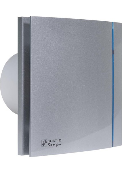Silent 100 Chz Silver Design Soler Palau Banyo Aspiratör Havalandırma Fanı Nem Sensör Zaman Ayar Debi 85 M3 Dekoratif Banyolar Tasarruflu Estetik Agmair Agm Havalandırma fiyatları
