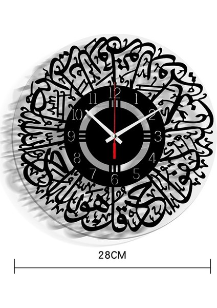 Akrilik Duvar Saati Dijital Siyah (Yurt Dışından)
