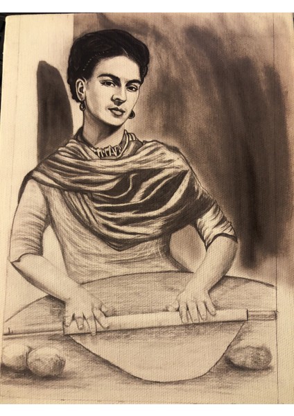 La La Mi Sanat Kanvas Baskı Tablo Mizah Gözlemeci Frida Kahlo