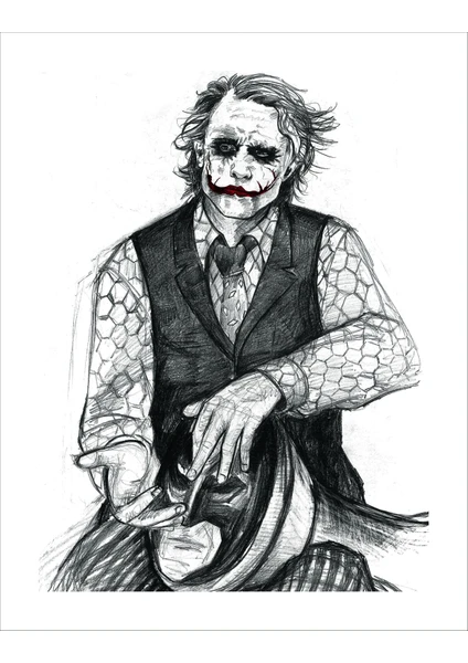 La La Mi Sanat Kanvas Baskı Tablo Mizah Darbuka Çalan Joker