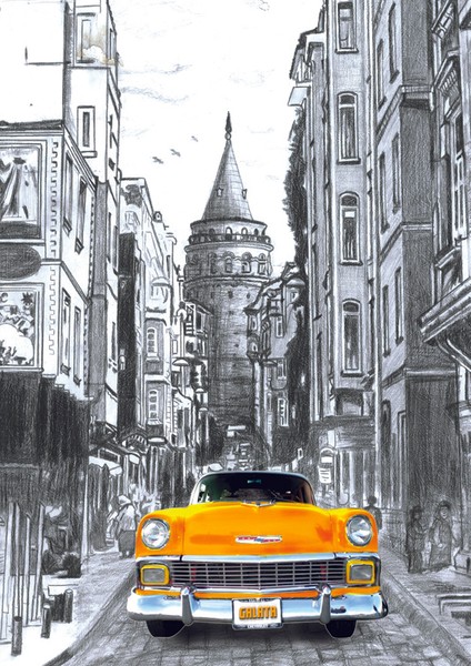 Kanvas Baskı Tablo Galata