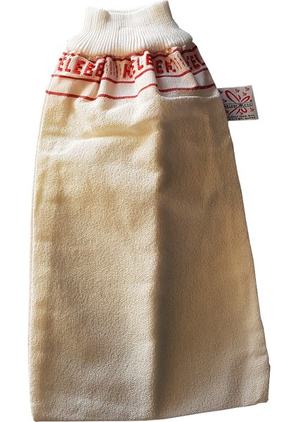 Banyo Kesesi Tellak Hamam Kese Kelebek Lastikli Kese ( 1. Kalite Lüx Kese Kırmızı Yazılı )