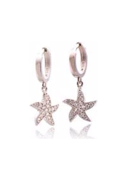 Deniz Yıldızı 925 Ayar Gümüş Küpe