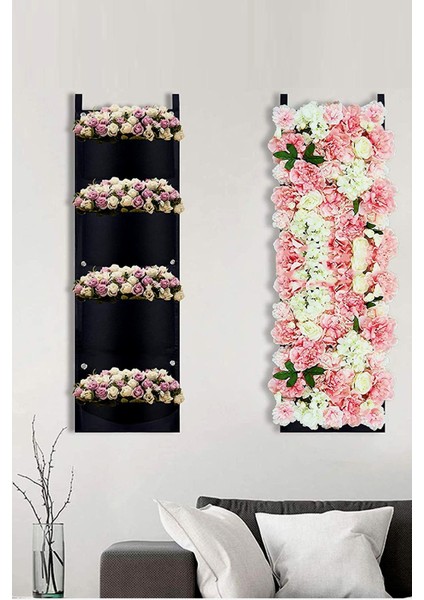 Blume Çiçeklik Bahçe Balkon Bitki Çiçek Saksı Standı Rafı Keçe Balkon Teras 4 Bölme Asılı Saksı modelleri