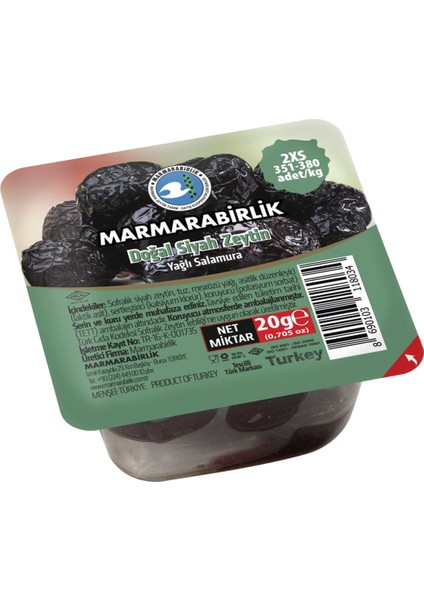 Siyah Zeytin 20 gr x 96 Adet Koli