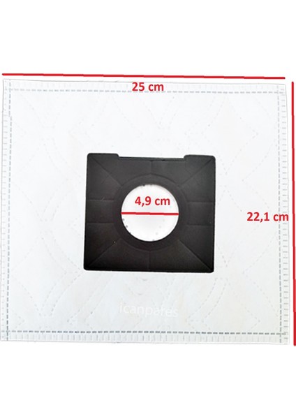 De Sina Uyumlu Bss 1401E Compact Lifty M 1565 Elektrikli süpürge Toz Torbası 10 Adet