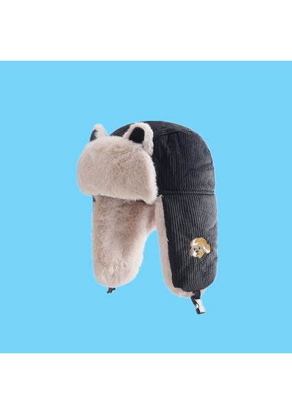 Kedi Kulaklı Kürklü Şapka - Siyah (Yurt Dışından)