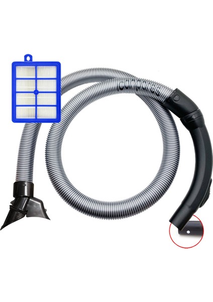 Philips Uyumlu Fc 9200 9218 9202 9205 9536 Marathon Süpürge Pimli Hortum ve Hepa Filtre