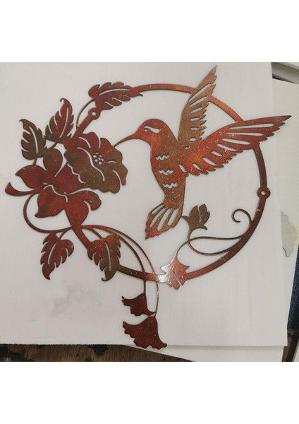 F Fityle Demir Sanat Duvar Asılı Kuş Dekorasyonu Yapıt Dekoratif Hayvan Heykel Açık Dekor Veranda Bahçe Çit Dekor Asılı Ev Ofis Otel Süsler - Açık Renk (Yurt Dışından) indirimleri
