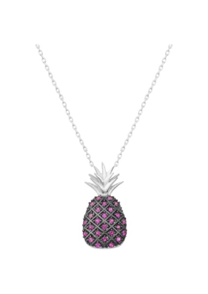 Ananas 925 Ayar Gümüş Kolye