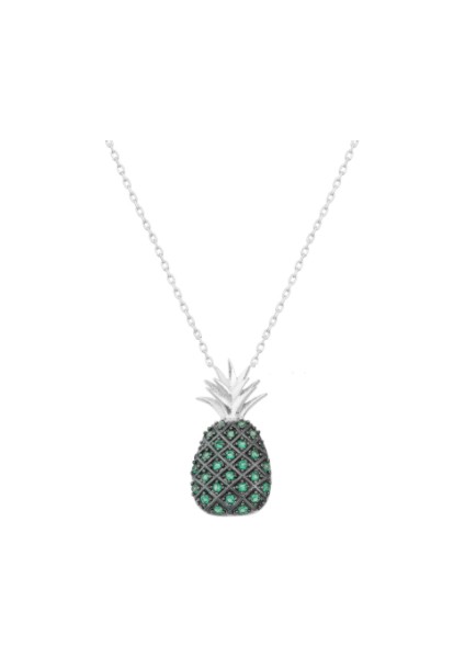 Ananas 925 Ayar Gümüş Kolye