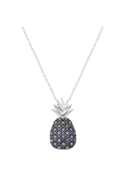 Ananas 925 Ayar Gümüş Kolye