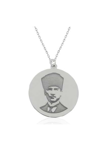 Atatürk 925 Ayar Gümüş Kolye