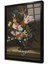 Vazoda Çiçekler Çerçeveli Cam Tablo 1