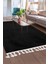Dijidekor Siyah Post Dokuma Halı Saçaklı Peluş Yumuşacık Kaymaz Antibakteriyel 150X300 1