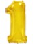 1 Rakamı Altın Folyo Balon 34 Inch 86 cm 1