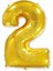 2 Rakamı Altın Folyo Balon 34 Inch 86 cm 1