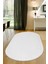 Dijidekor Beyaz Oval Post Dokuma Halı Peluş Yumuşacık Kaymaz Antibakteriyel 120X250 1