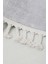 Dijidekor Açık Gri Oval Post Dokuma Halı Saçaklı Peluş Yumuşacık Kaymaz 120X300 4
