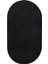 Dijidekor Siyah Oval Post Dokuma Halı Peluş Yumuşacık Kaymaz Antibakteriyel 80X100 2