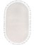 Dijidekor Açık Vizon-Krem Oval Post Dokuma Halı Saçaklı Peluş Yumuşacık Kaymaz Antibakteriyel 80X400 2
