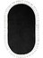Dijidekor Siyah Oval Post Dokuma Halı Saçaklı Peluş Yumuşacık Kaymaz Antibakteriyel 160X250 2