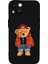iPhone 13 Uyumlu Teddy Bear Desenli Kamera Lens Korumalı Darbe Emici Premium Silikonlu Kılıf 1