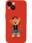iPhone 13 Uyumlu Teddy Bear Desenli Kamera Lens Korumalı Darbe Emici Premium Silikonlu Kılıf 1