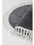 Dijidekor Koyu Gri Oval Post Dokuma Halı Saçaklı Peluş Yumuşacık Kaymaz Antibakteriyel 120X300 1