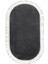 Dijidekor Koyu Gri Oval Post Dokuma Halı Saçaklı Peluş Yumuşacık Kaymaz Antibakteriyel 120X300 4